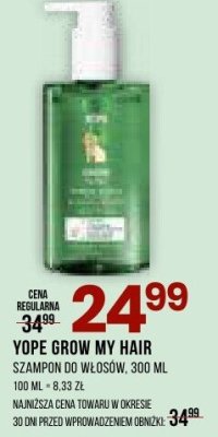 Szampon Yope Grow My Hair do włosów, 300 ml promocja w Drogerie Natura