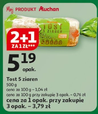 Tost 5 ziaren promocja w Auchan