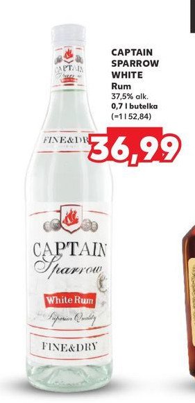 Rum CAPTAIN SPARROW WHITE promocja w Kaufland