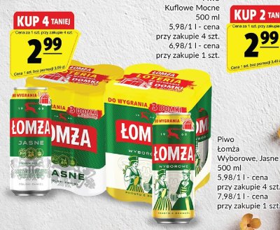 Piwo Łomża pils promocja w Prim Market