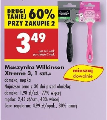 Maszynka do golenia coconut dream Wilkinson my intuition comfort promocja