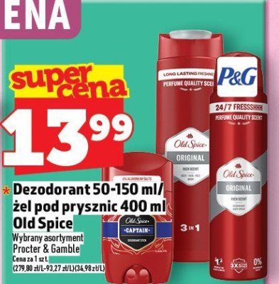 Dezodorant Old Spice 50-150 ml / żel pod prysznic 400 ml promocja w TOPAZ