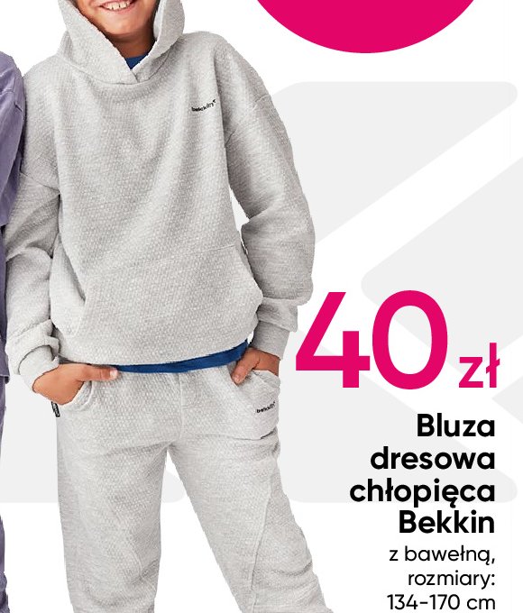 Bluza z kapturem chłopięca 134-170 cm Bekkin promocja