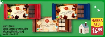 Kostki Domino w czekoladzie mlecznej promocja w Aldi