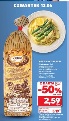 Makaron z jaj przepiórczych wstążka cienka Eko-mak promocja