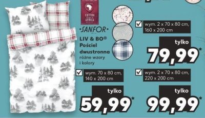Komplet pościeli dwustronnej 140 x 200 cm + 2 x 70 x 80 cm Liv & bo promocja