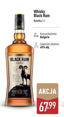 Whisky Black ram honey promocja w Aldi