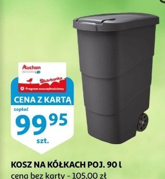 Kosz na odpady ogrodowy na kółkach 90 l promocja