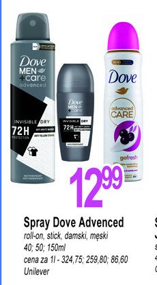 Dezodorant invisible dry Dove men+care promocja