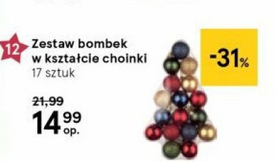 Zestaw bombek w kształcie choinki promocja