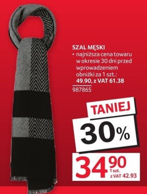 Szal męski promocja w Selgros