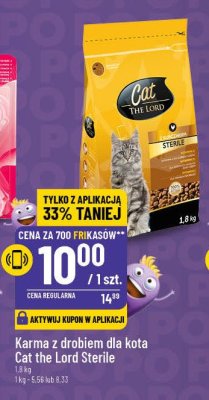Karma dla kota z kurczakiem sterile Cat the lord promocja