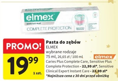 Pasta do zębów ELMEX, wybrane rodzaje 75 ml, 28,56 zł/100 ml promocja w Intermarche