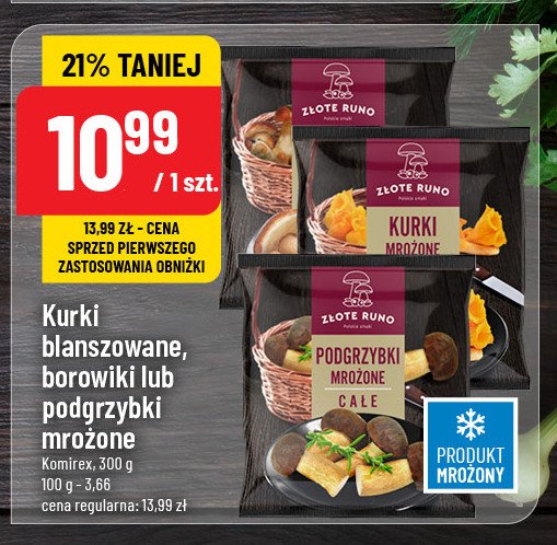 Podgrzybek mrożony cały Złote runo promocja w POLOmarket