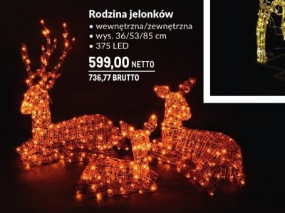 Dekoracja świąteczna Rodzina jelonków wewnętrzna/zewnętrzna promocja w Makro