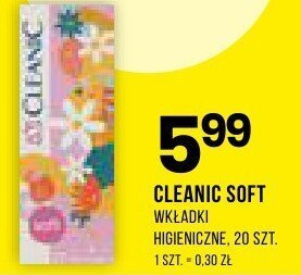 Wkładki higieniczne CLEANIC SOFT promocja w Drogerie Natura
