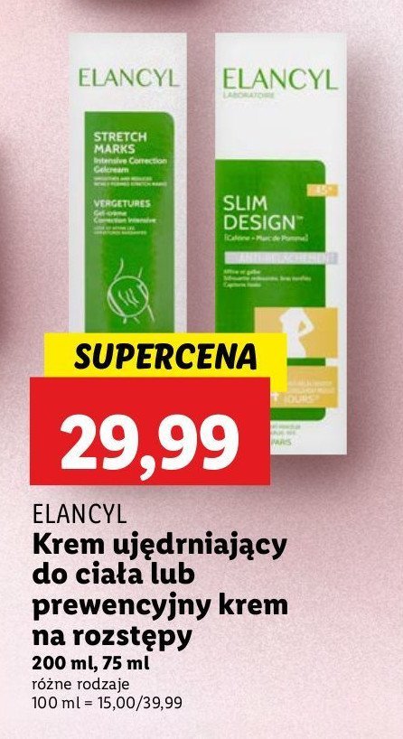 Krem do ciała multiujędrniający Elancyl promocja w Lidl