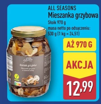 Mieszanka grzybowa ALL SEASONS promocja w Aldi