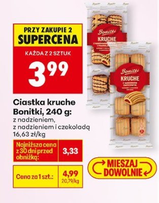 Ciastka kruche z nadzieniem promocja w Biedronka