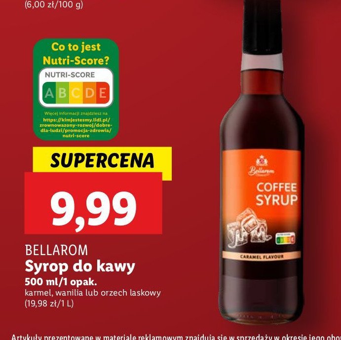 Syrop do kawy waniliowy Bellarom promocja