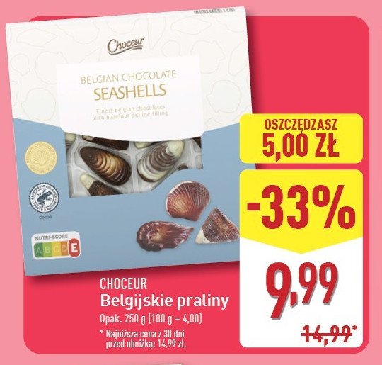 Praliny seashells Choceur promocja w Aldi