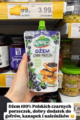 Dżem czarna porzeczka  promocja w Dino