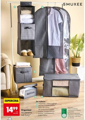 Organizer SMUKEE na ubrania lub buty promocja w Biedronka