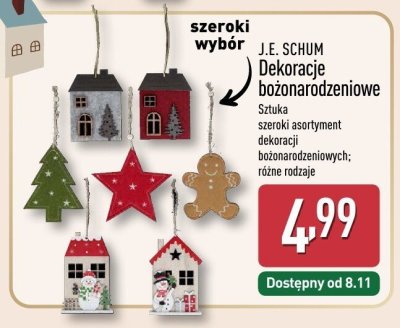 Dekoracje bożonarodzeniowe J.E. SCHUM promocja w Aldi