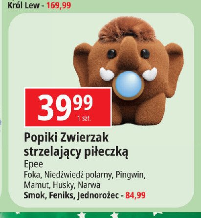 Zwierzak strzelający piłeczką popiki foka Epee promocja w Leclerc