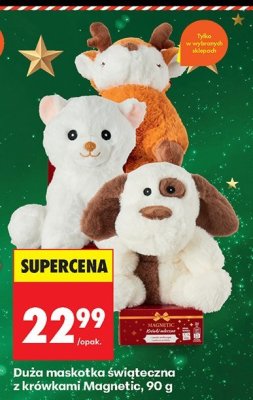 Duża maskotka świąteczna z krówkami Magnetic, 90 g promocja w Biedronka