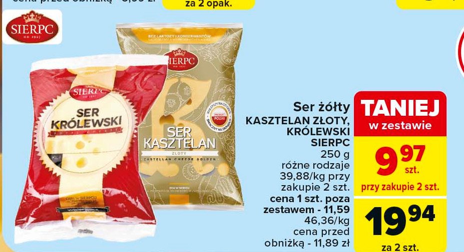 Ser złoty kasztelan Sierpc promocja