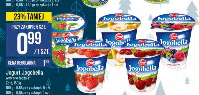 Jogurt truskawka rabarbar Zott jogobella fan edition promocja