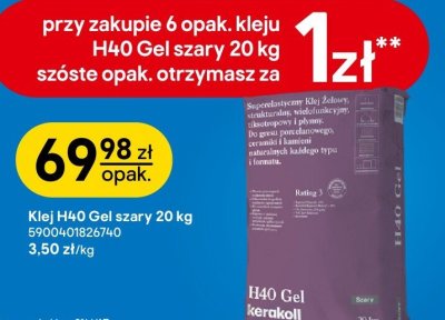 Klej H40 Gel szary 20 kg promocja w Castorama
