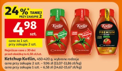 Ketchup Kotlin, 450-420 g, wybrane rodzaje promocja w Auchan