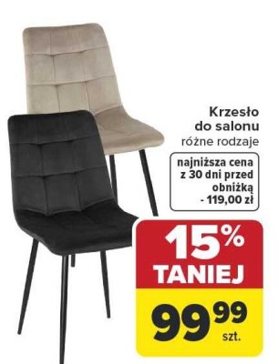 Krzesło do salonu różne rodzaje promocja w Carrefour