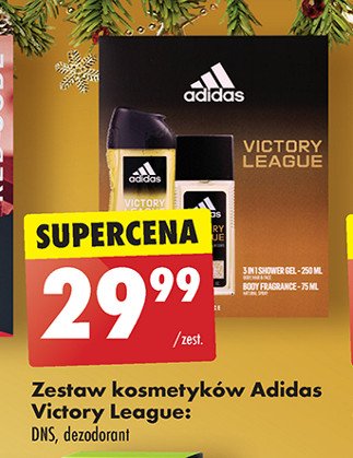 Zestaw w pudełku victor league żel pod prysznic victory league 250 ml + dezodorant victory league 75 ml Adidas zestawy Adidas cosmetics promocja w Biedronka