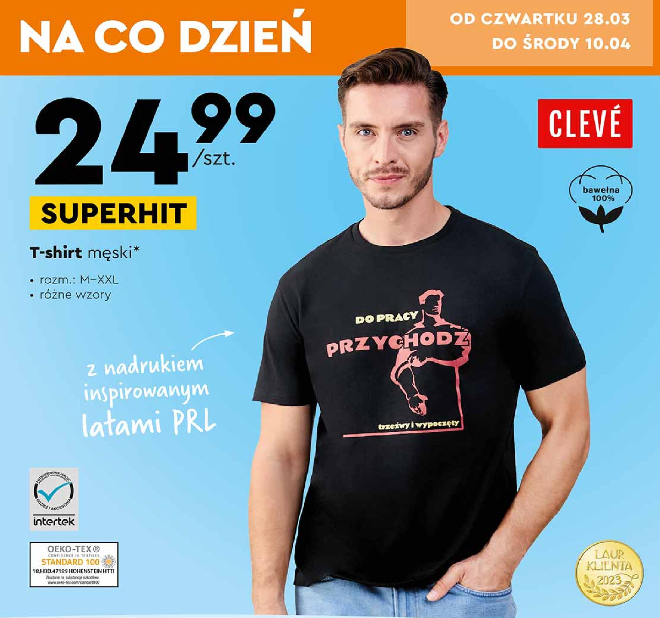 T-shirt męski m-xxl Cleve promocja