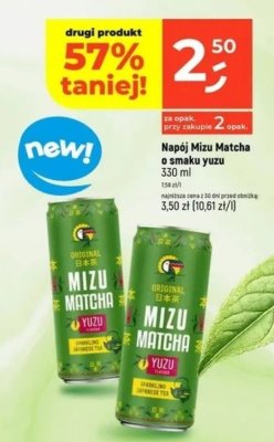 Napój Mizu Matcha o smaku yuzu promocja w Dealz