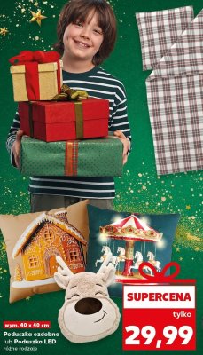 Poduszka ozdobna lub Poduszka LED wym. 40 x 40 cm różne rodzaje promocja w Kaufland