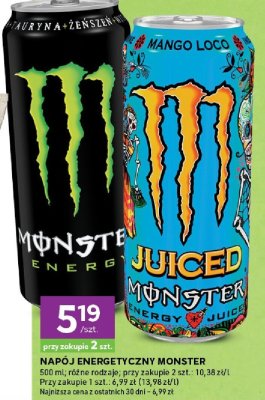 Napój energetyczny Monster Energy promocja w Stokrotka