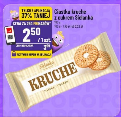 Ciastka kruche z cukrem Sielanka promocja w POLOmarket