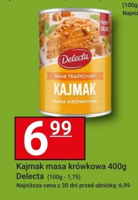 Kajmak masa krówkowa 400g - Delecta promocja w Hitpol