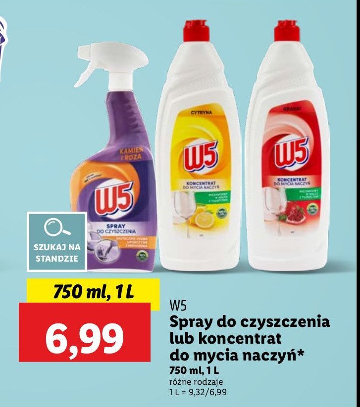 Płyn do mycia naczyń granat W5 promocja w Lidl