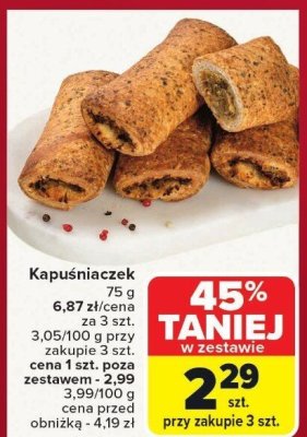 Kapuśniaczek 75 g promocja w Carrefour
