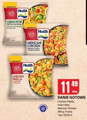 Danie gotowe Chicken Paella, Asian Wok, Mexican Chicken Frosta promocja w Chorten