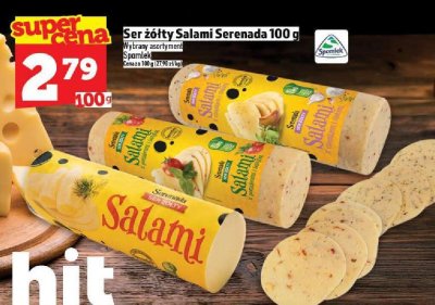 Ser żółty Salami Serenada 100 g, wybrane asortymenty Spomlek promocja w TOPAZ