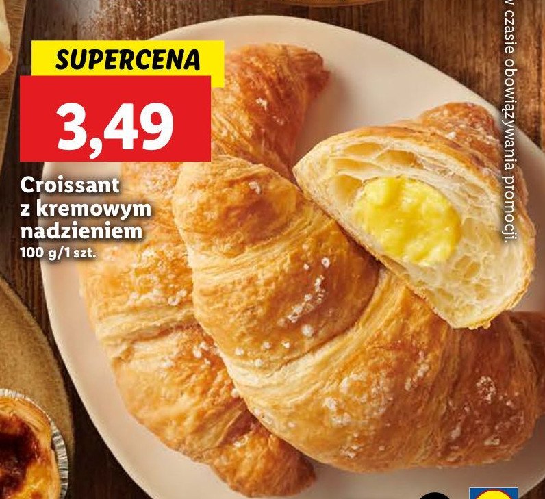 Croissant z kremowym nadzieniem promocja w Lidl