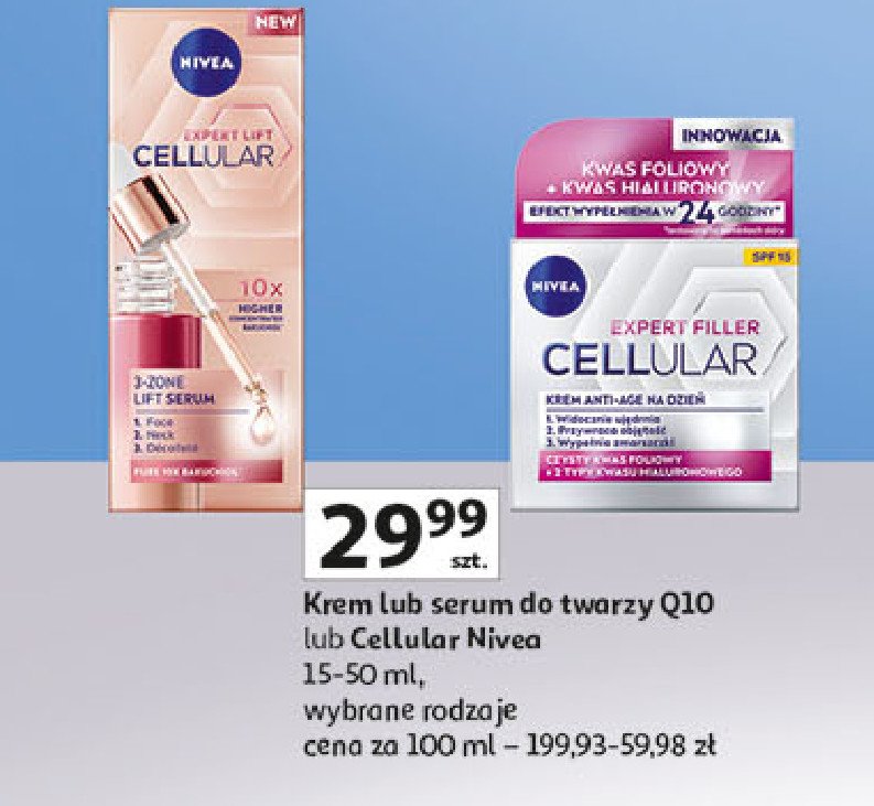 Serym do twarzy NIVEA CELLULAR PHYTO RETINOL EFFECT promocja w Auchan