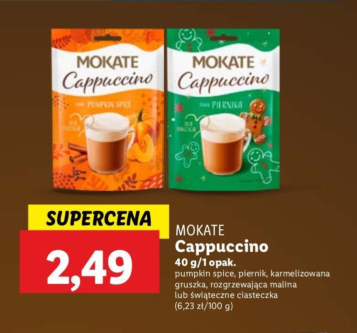 Cappucino smak piernika Mokate cappuccino promocja