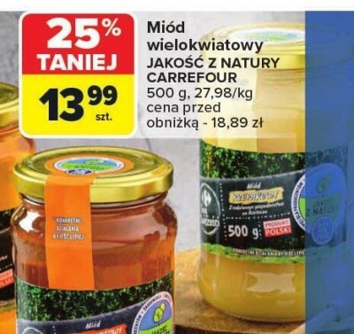 Mi贸d wielokwiatowy Miody polskie promocja w Carrefour Market